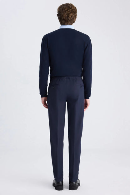 Ds Damat Relaxed Fit (pilesiz) Lacivert Armürlü Jogger Pantolon