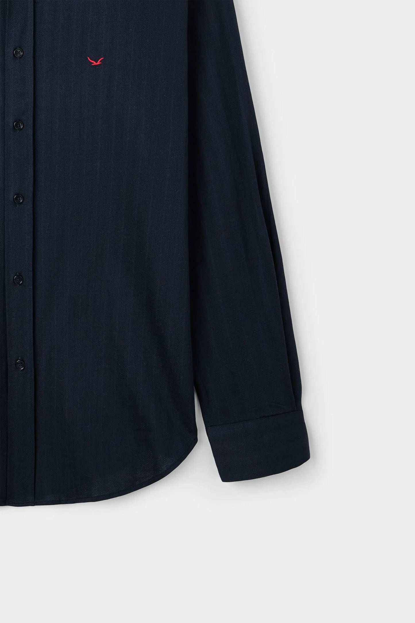 Ds Damat Comfort Lacivert Balıksırtı Gömlek