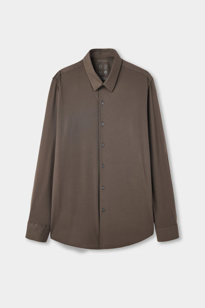 Ds Damat Slim Fit Haki Örme Gömlek