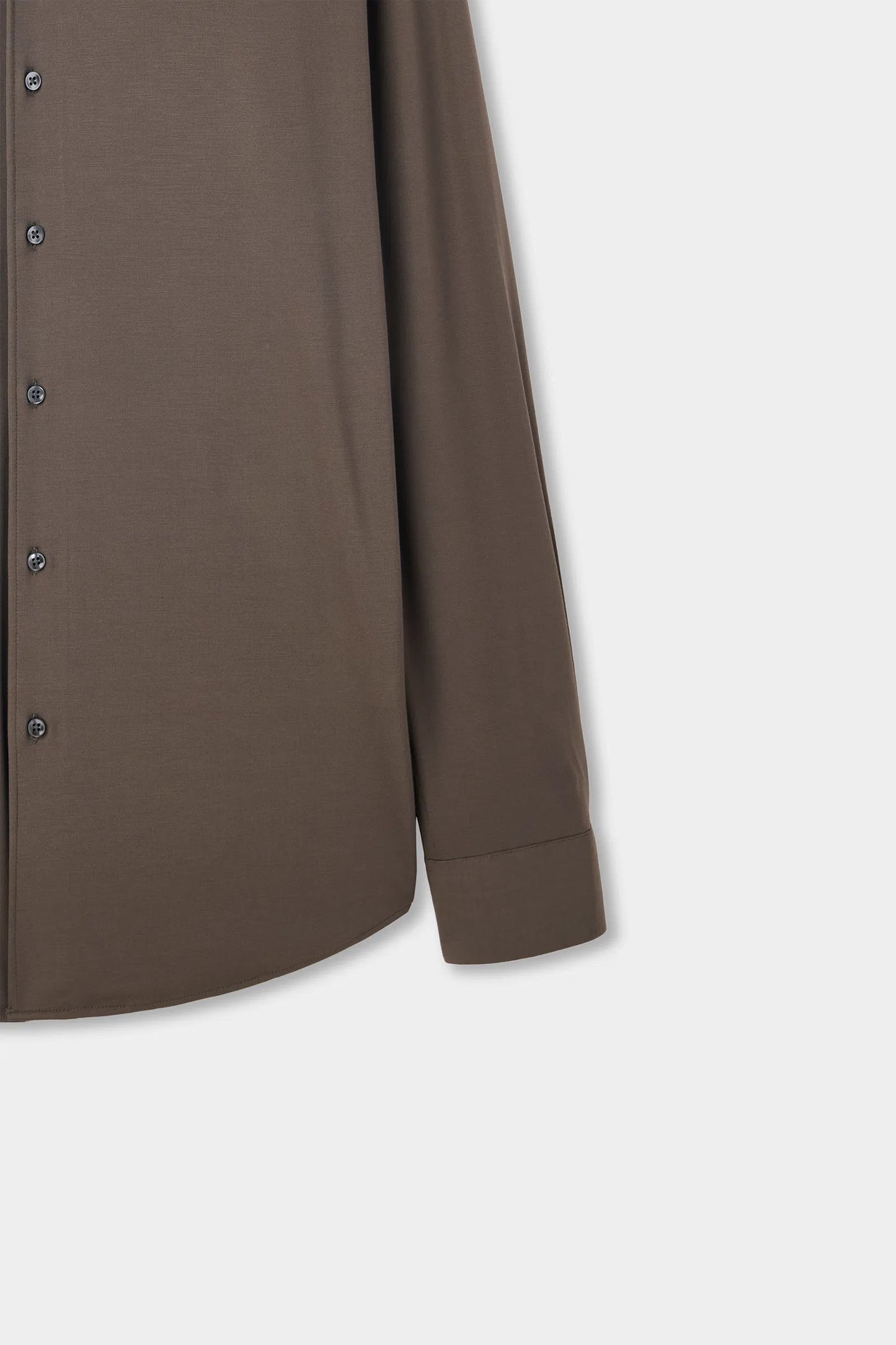 Ds Damat Slim Fit Haki Örme Gömlek