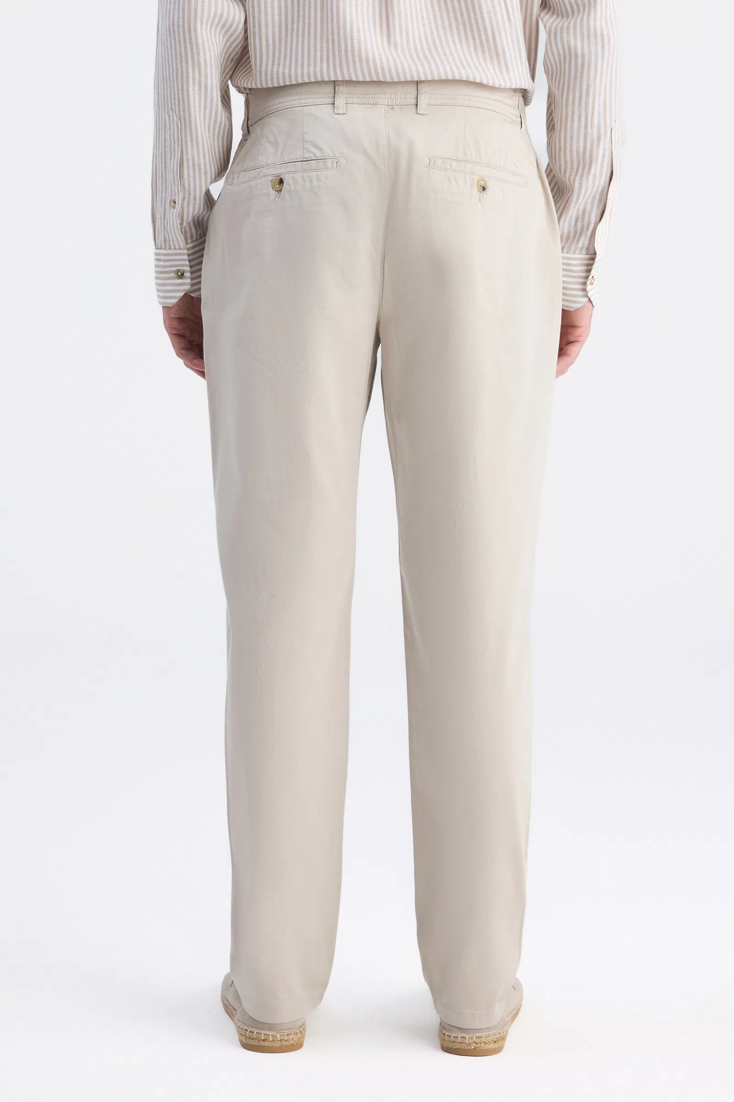 Ds Damat Comfort Fit Bej Gabardin Chino Pantolon