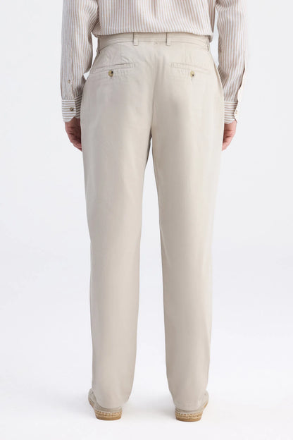 Ds Damat Comfort Fit Bej Gabardin Chino Pantolon