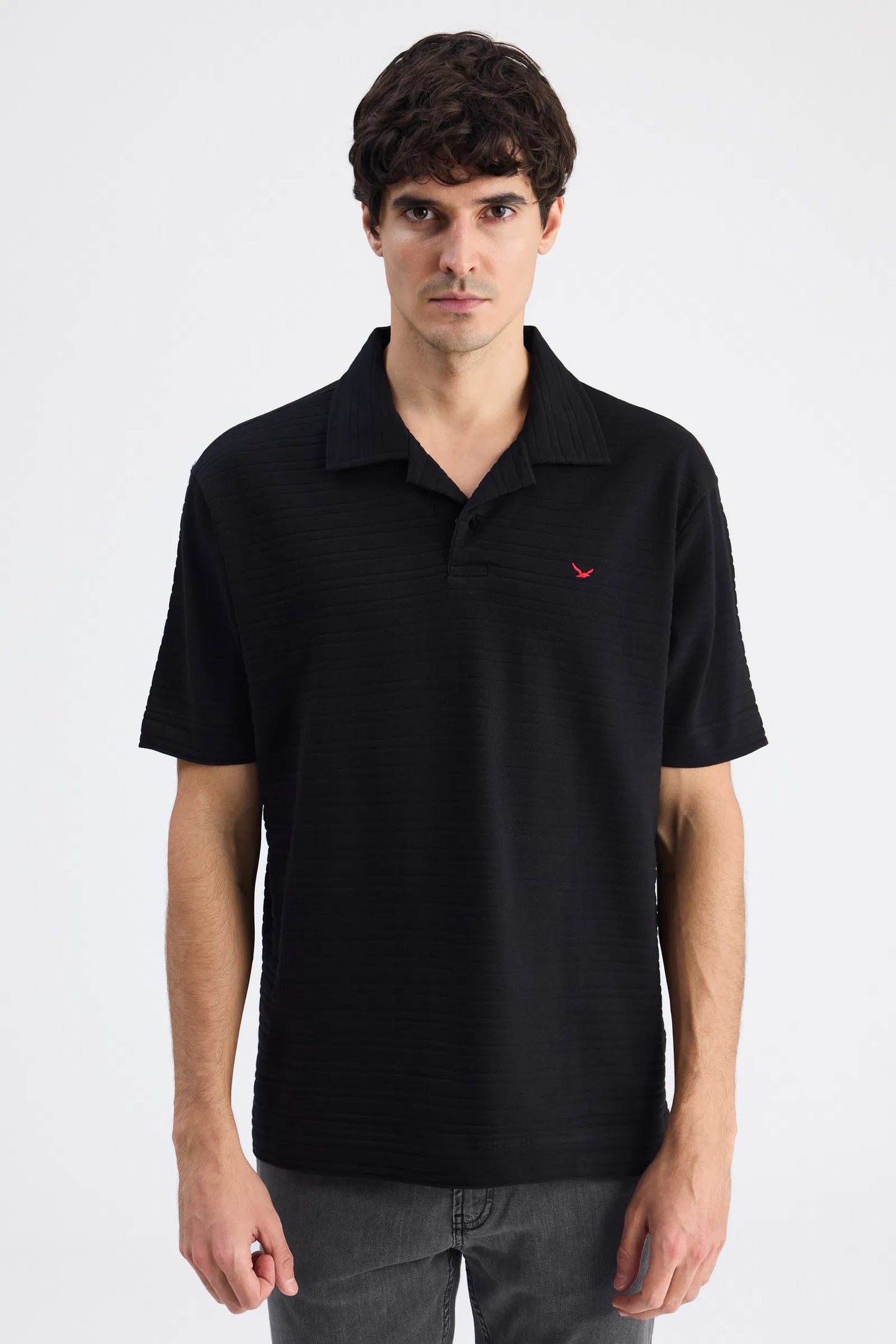 Ds Damat Regular Fit Siyah Düz T-shirt