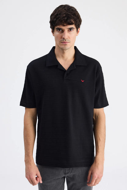 Ds Damat Regular Fit Siyah Düz T-shirt