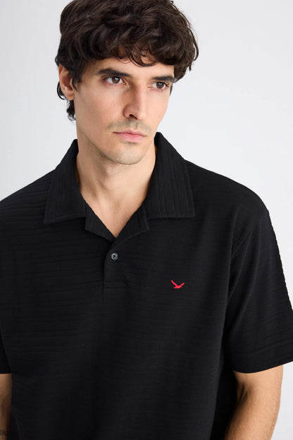 Ds Damat Regular Fit Siyah Düz T-shirt