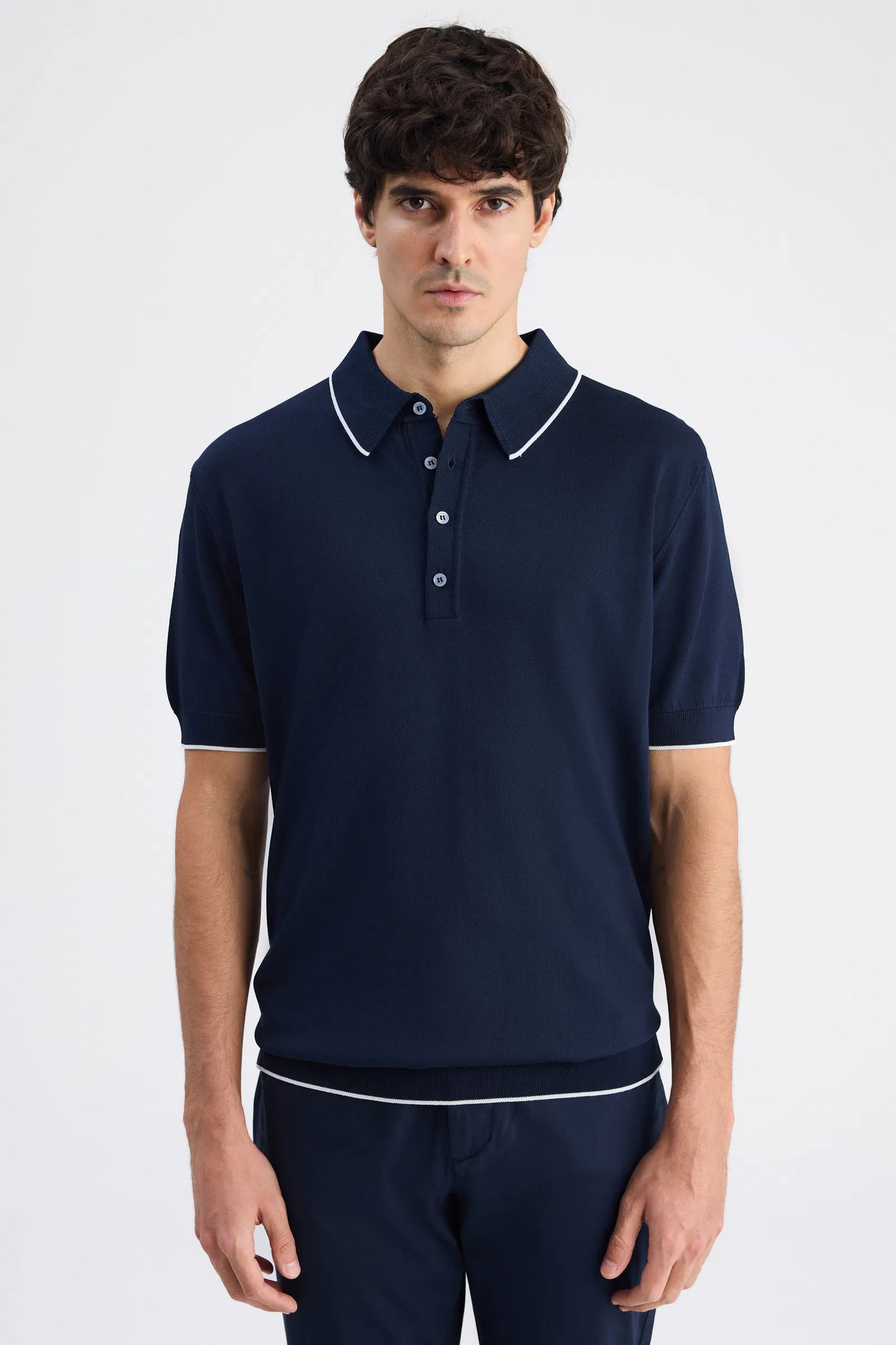 Ds Damat Regular Fit Lacivert Düz Örgü Kazak