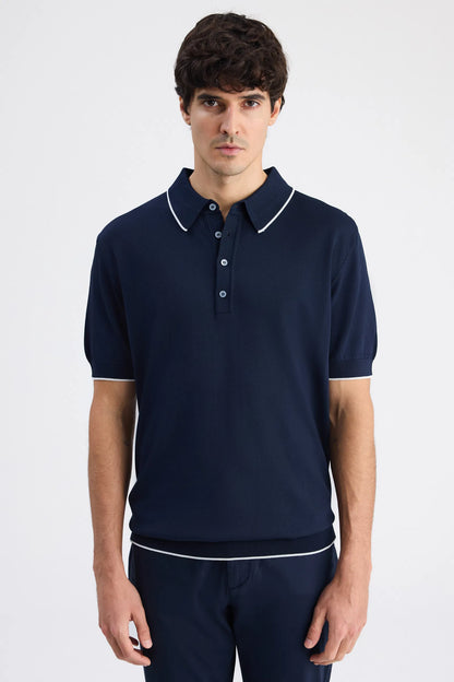 Ds Damat Regular Fit Lacivert Düz Örgü Kazak