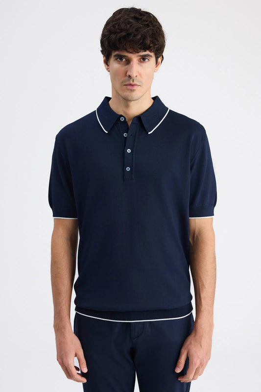 Ds Damat Regular Fit Lacivert Düz Örgü Kazak