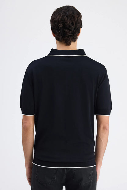 Ds Damat Regular Fit Siyah Düz Örgü Kazak