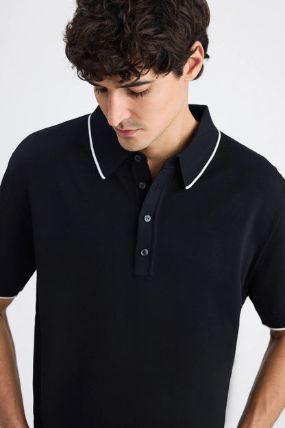 Ds Damat Regular Fit Siyah Düz Örgü Kazak