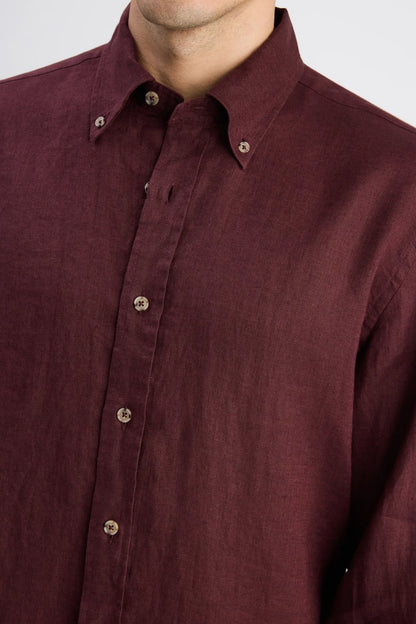 Ds Damat Comfort Bordo Düz Gömlek