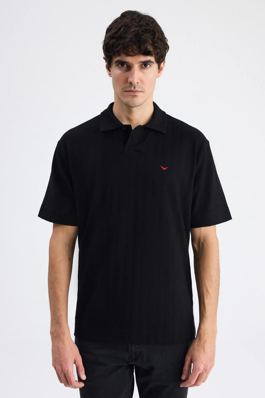 Ds Damat Regular Fit Siyah Düz T-shirt