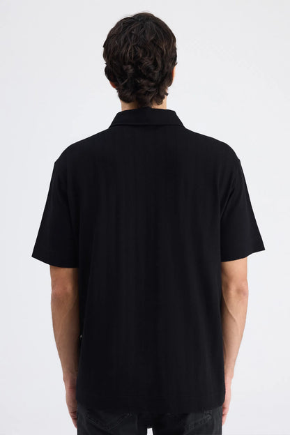 Ds Damat Regular Fit Siyah Düz T-shirt