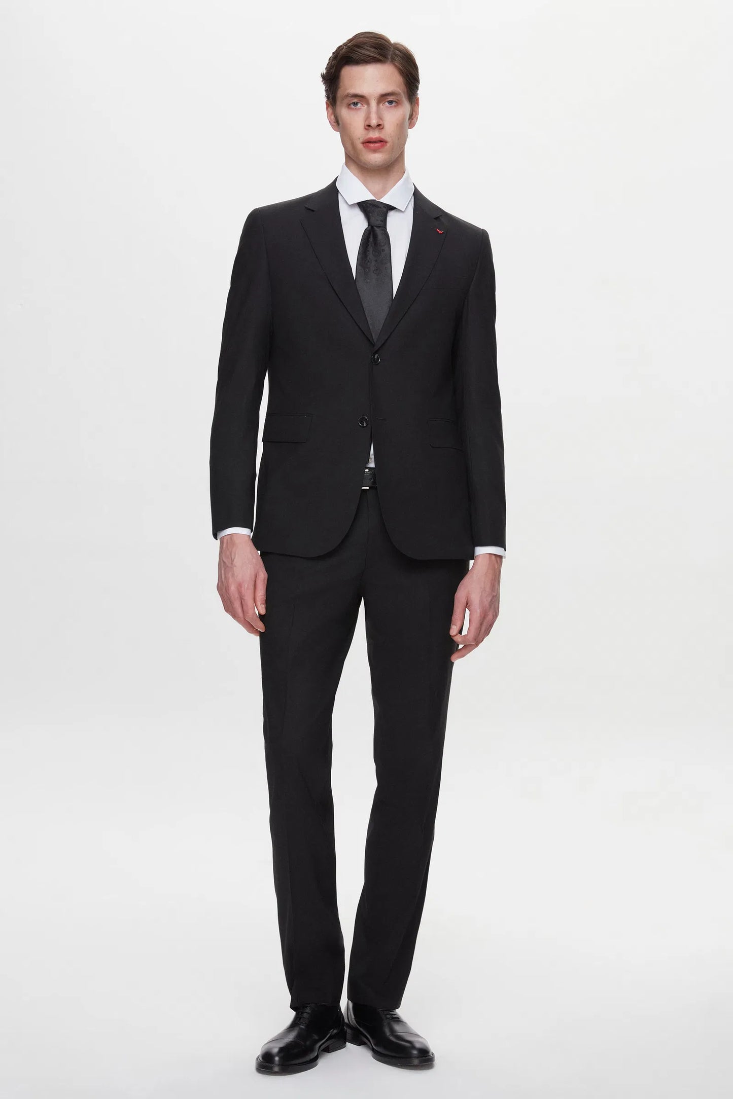 Ds Damat Regular Fit Siyah Düz Travel Takim Elbise