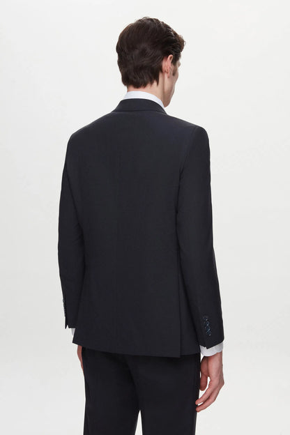 Ds Damat Regular Fit Siyah Düz Travel Takim Elbise