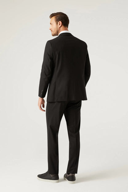 Ds Damat Comfort Fit Siyah Düz Takim Elbise