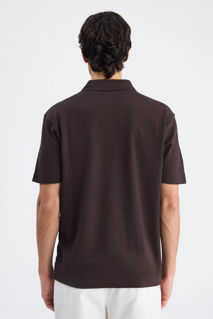 Ds Damat Regular Fit Kahverengi Düz T-shirt