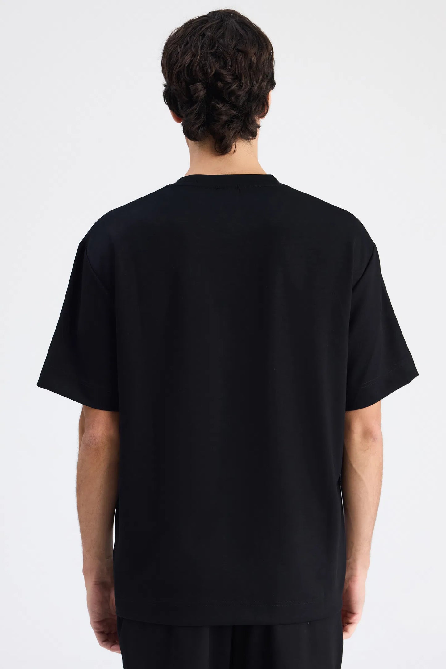 Twn Relaxed Fit Siyah Düz T-shirt
