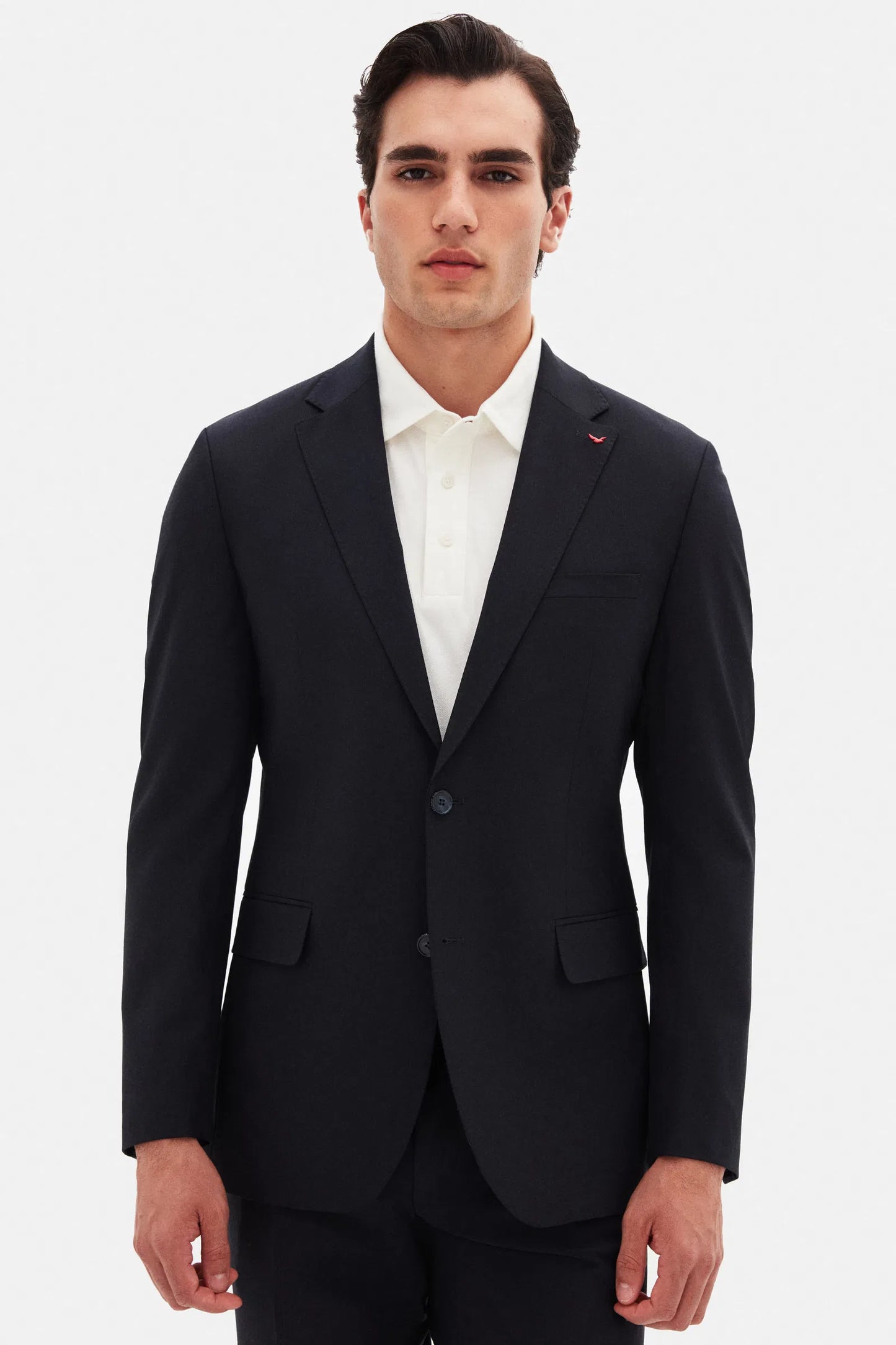 Ds Damat Slim Fit Koyu Lacivert Düz Travel Takim Elbise