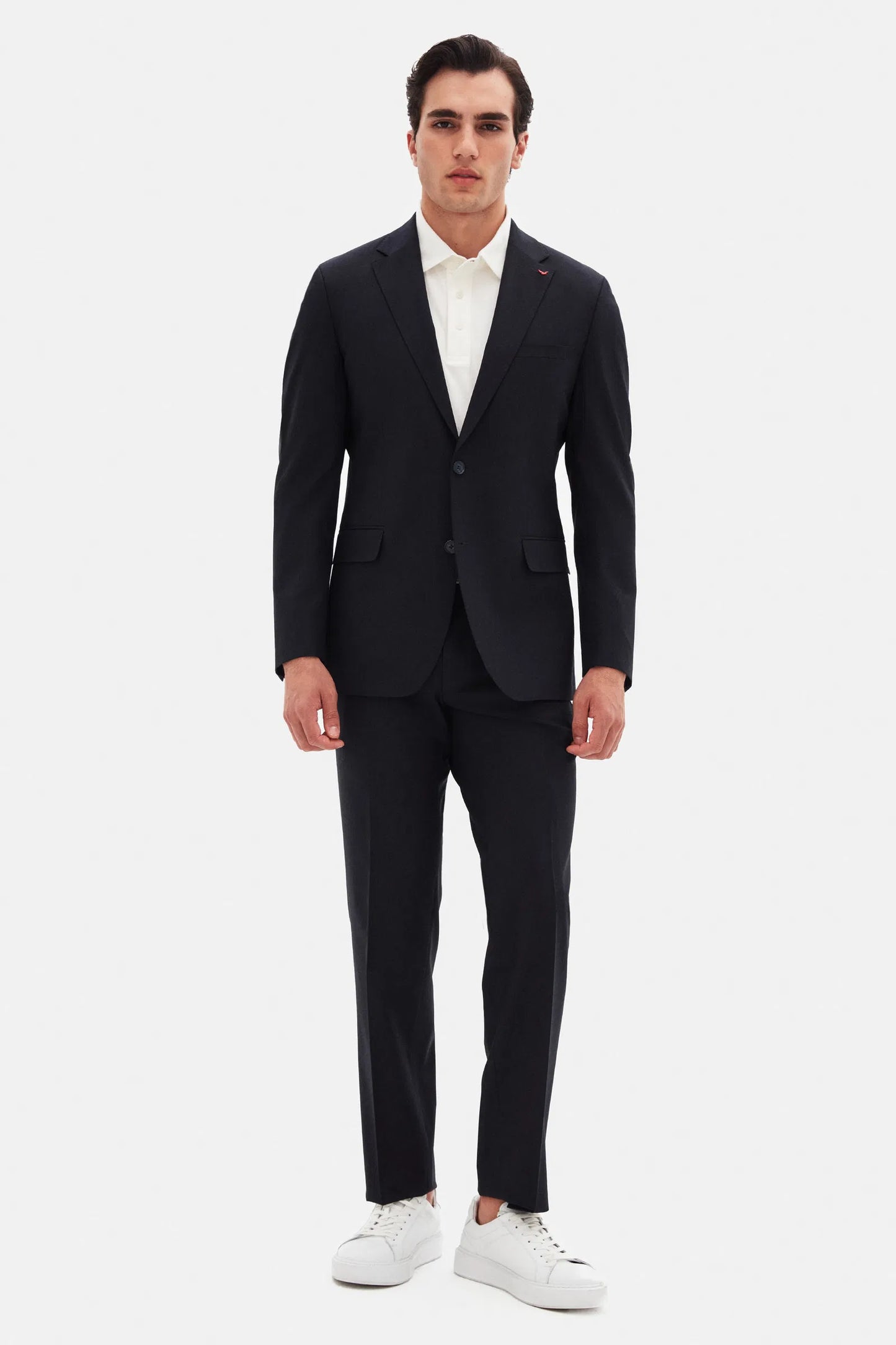 Ds Damat Slim Fit Koyu Lacivert Düz Travel Takim Elbise