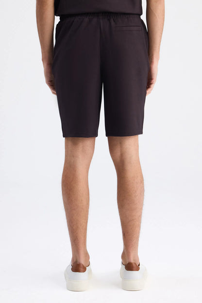 Twn Slim Fit Kahverengi Düz Örme Şort
