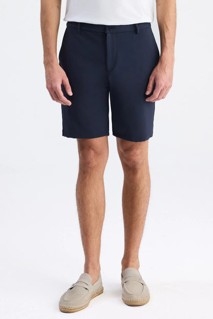 Ds Damat Relaxed Fit (pilesiz) Lacivert Düz Şort