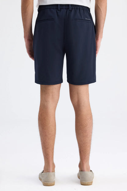 Ds Damat Relaxed Fit (pilesiz) Lacivert Düz Şort