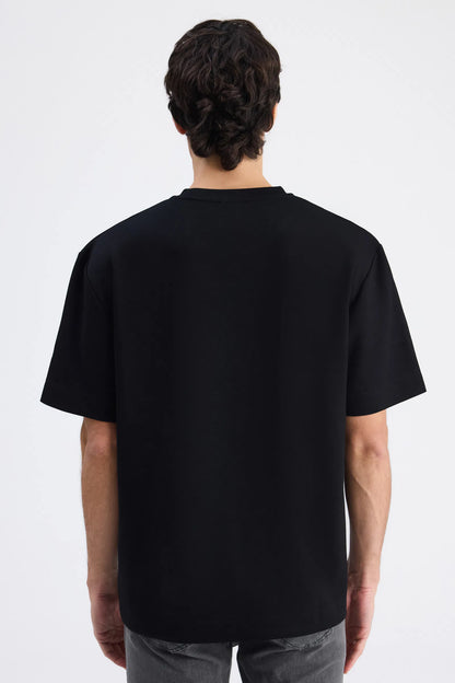 Twn Relaxed Fit Siyah Düz T-shirt