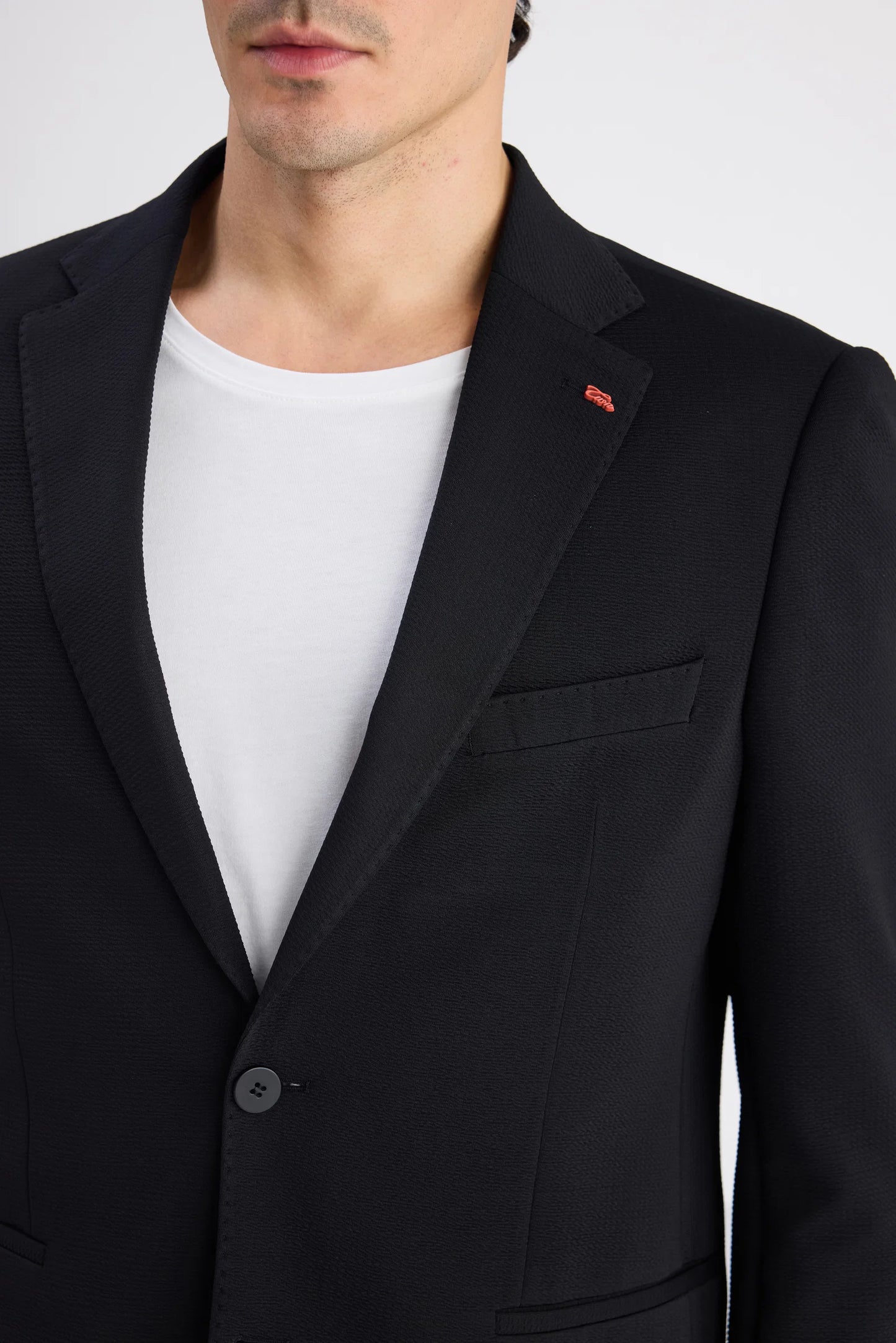 Twn Slim Fit Siyah Armürlü Kumaş Ceket