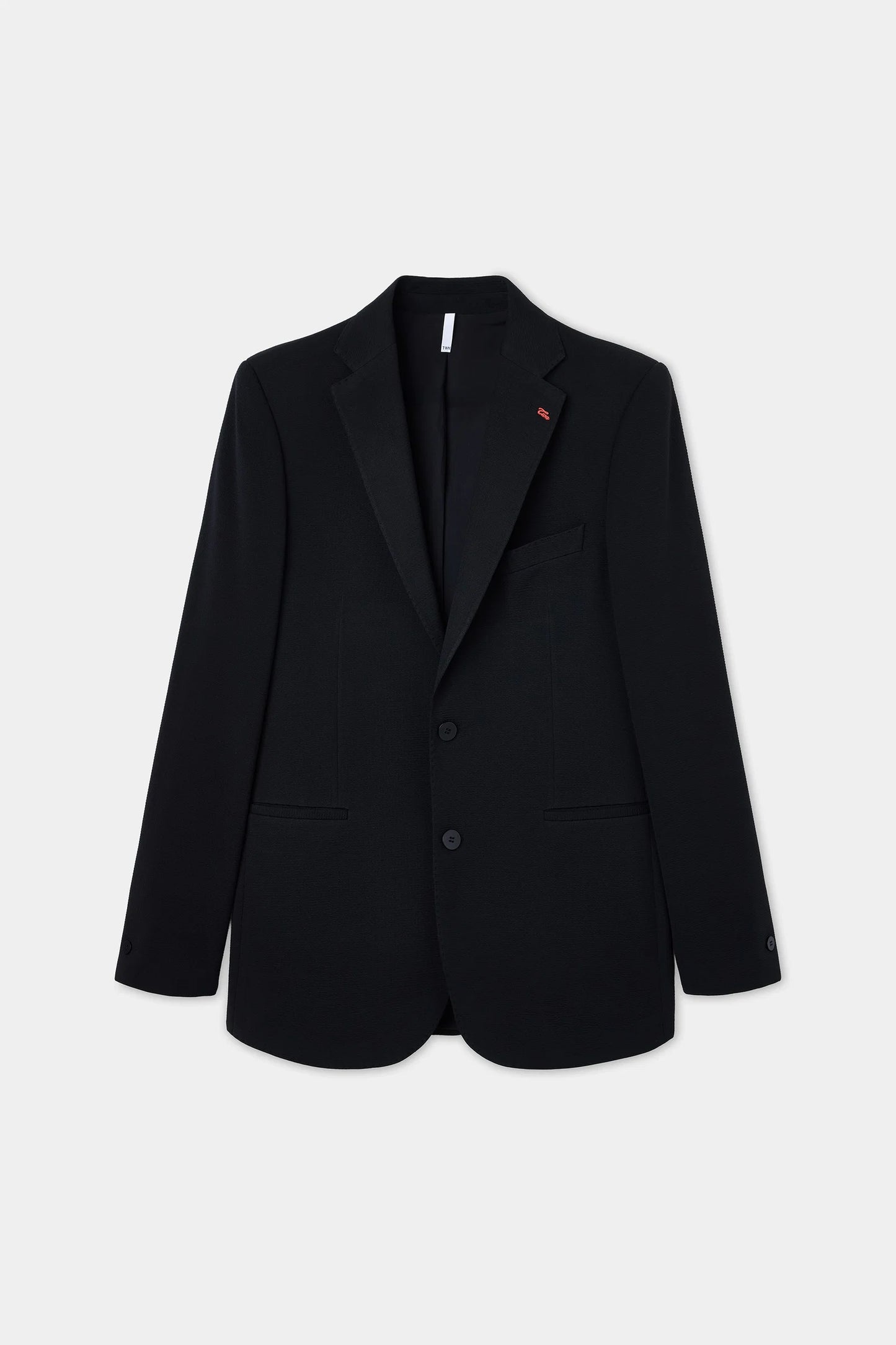 Twn Slim Fit Siyah Armürlü Kumaş Ceket