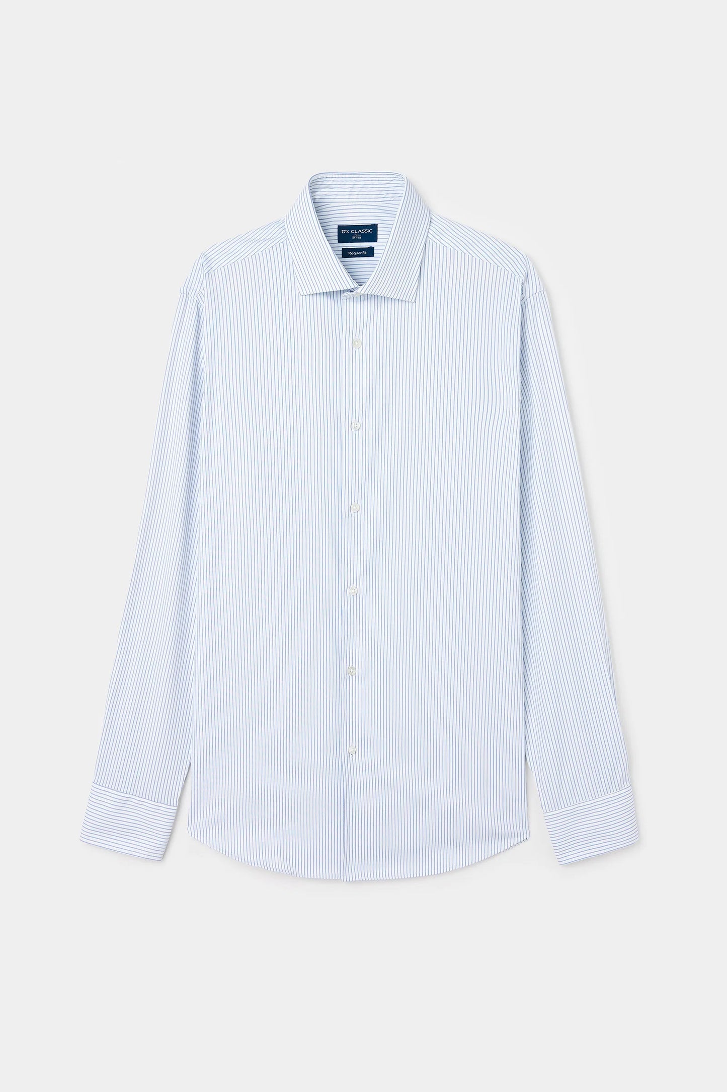 Ds Damat Regular Fit Beyaz Çizgili Gömlek