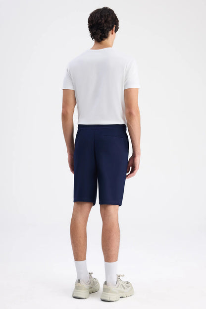 Twn Slim Fit Lacivert Düz Örme Şort