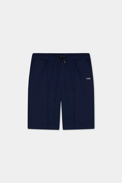 Twn Slim Fit Lacivert Düz Örme Şort