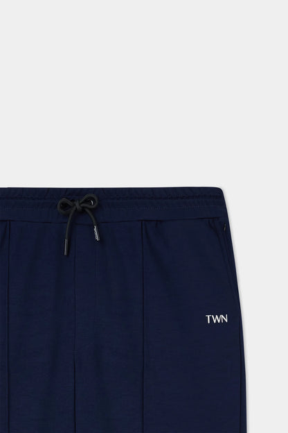 Twn Slim Fit Lacivert Düz Örme Şort