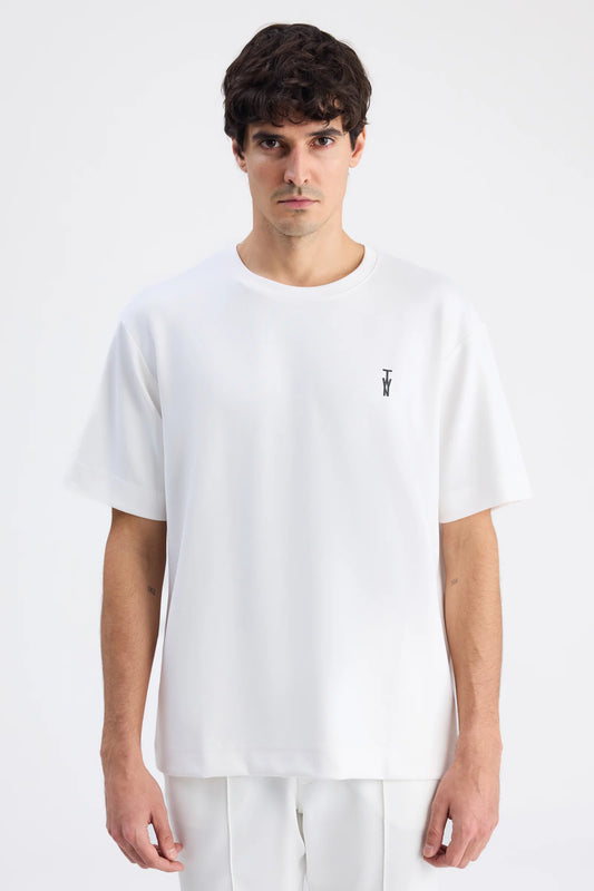 Twn Relaxed Fit Ekru Düz T-shirt