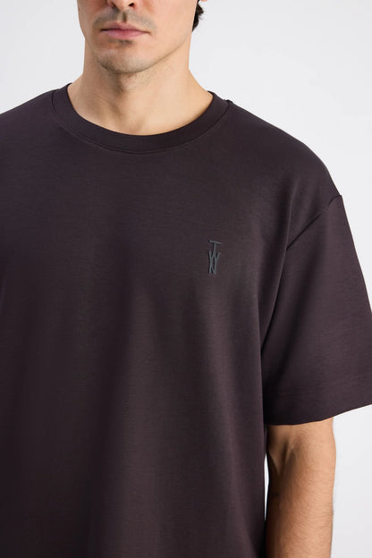 Twn Relaxed Fit Kahverengi Düz T-shirt