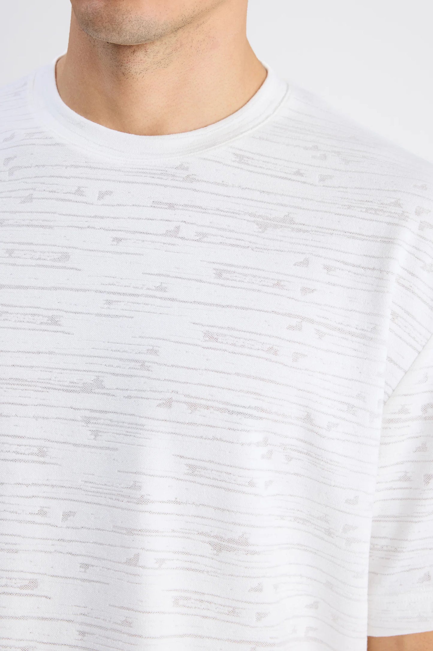 Twn Relaxed Fit Ekru Düz T-shirt