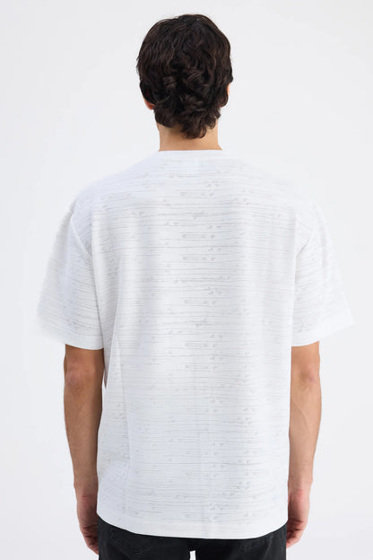 Twn Relaxed Fit Ekru Düz T-shirt