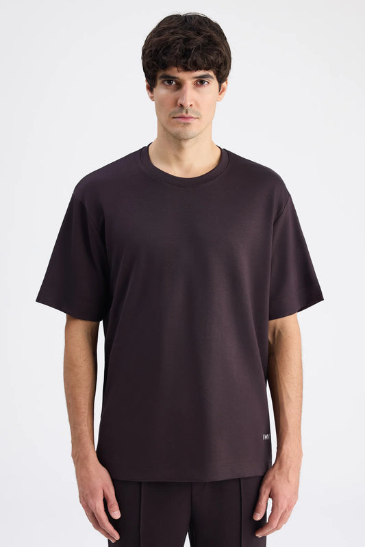Twn Relaxed Fit Kahverengi Düz T-shirt