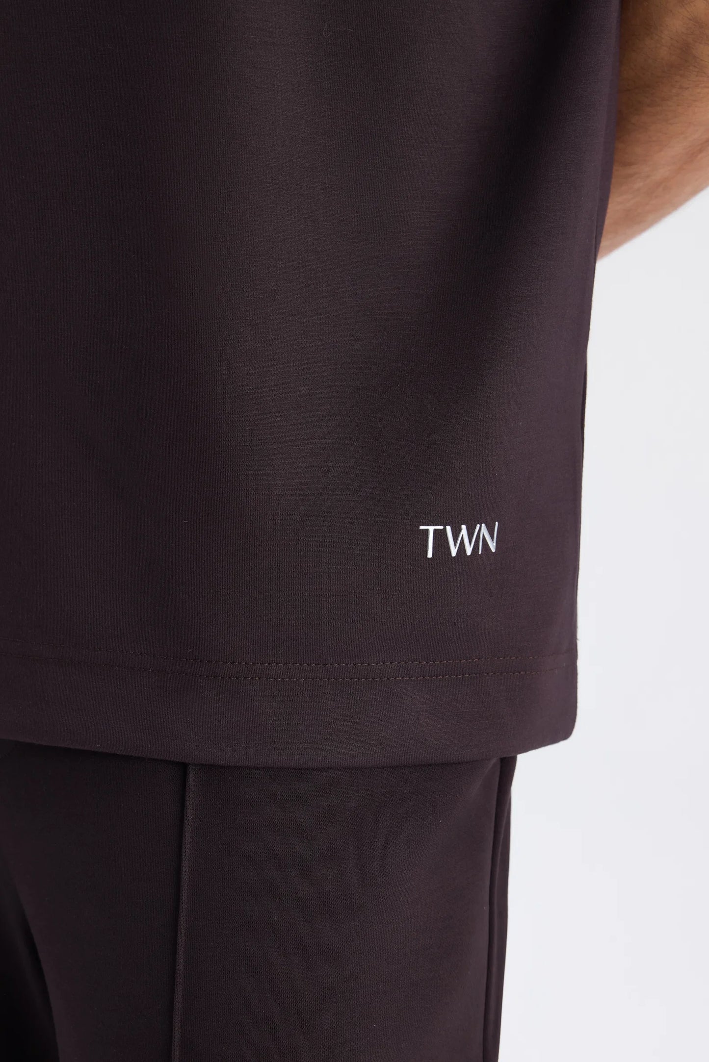 Twn Relaxed Fit Kahverengi Düz T-shirt
