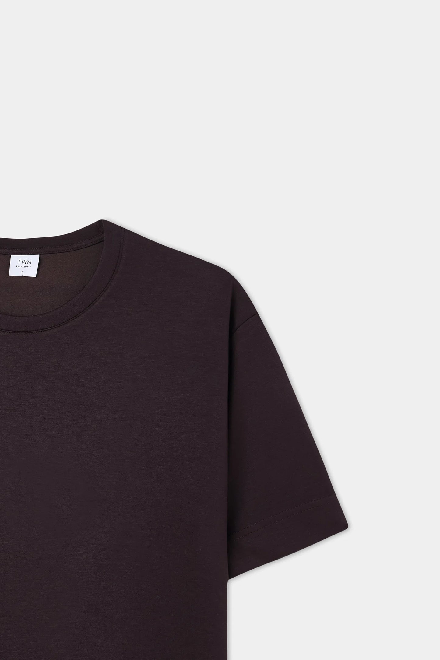 Twn Relaxed Fit Kahverengi Düz T-shirt
