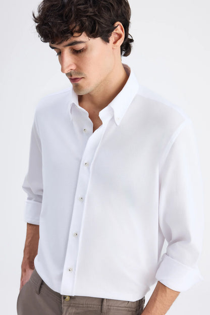 Ds Damat Comfort Beyaz Oxford Gömlek