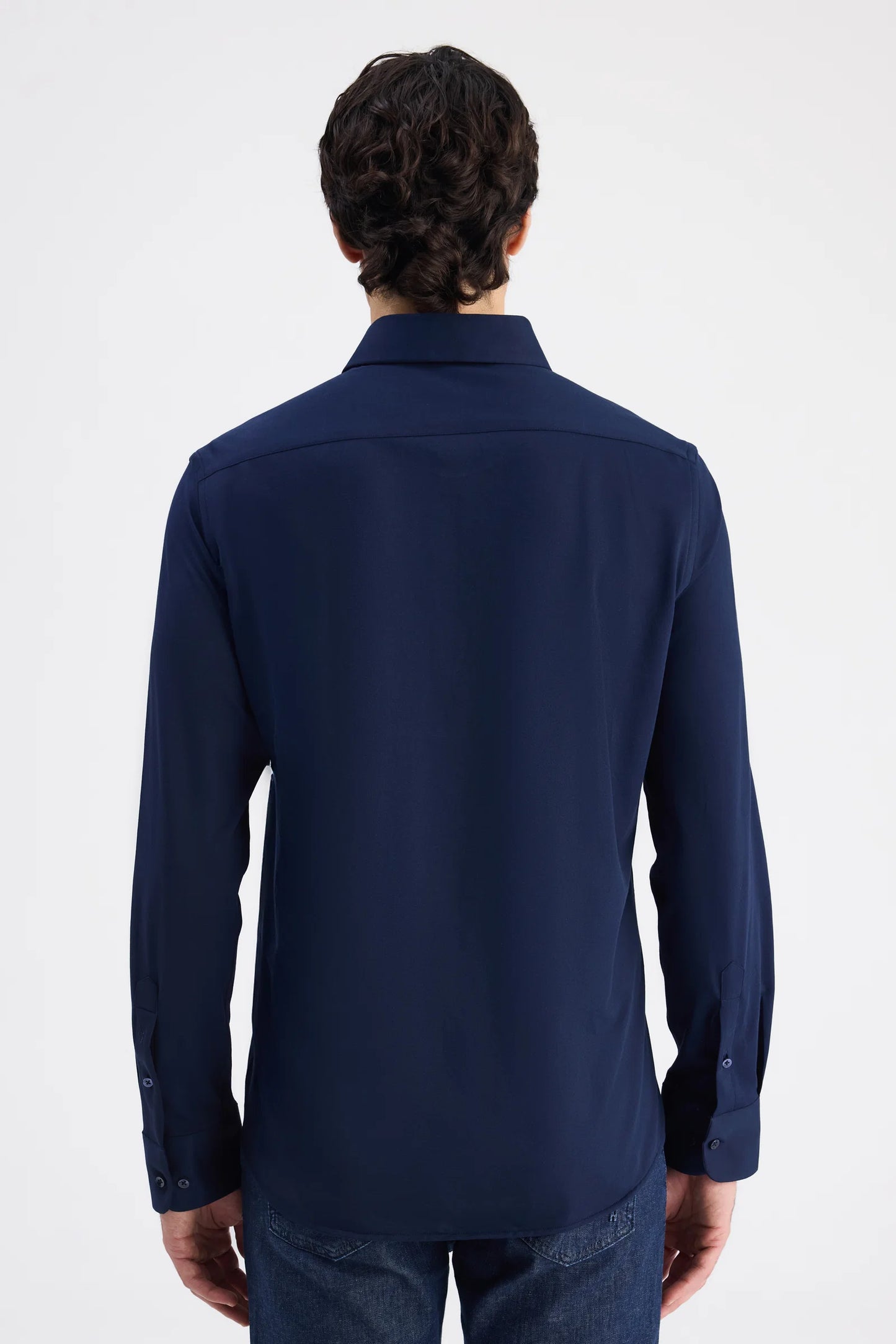 Ds Damat Slim Fit Lacivert Örme Gömlek