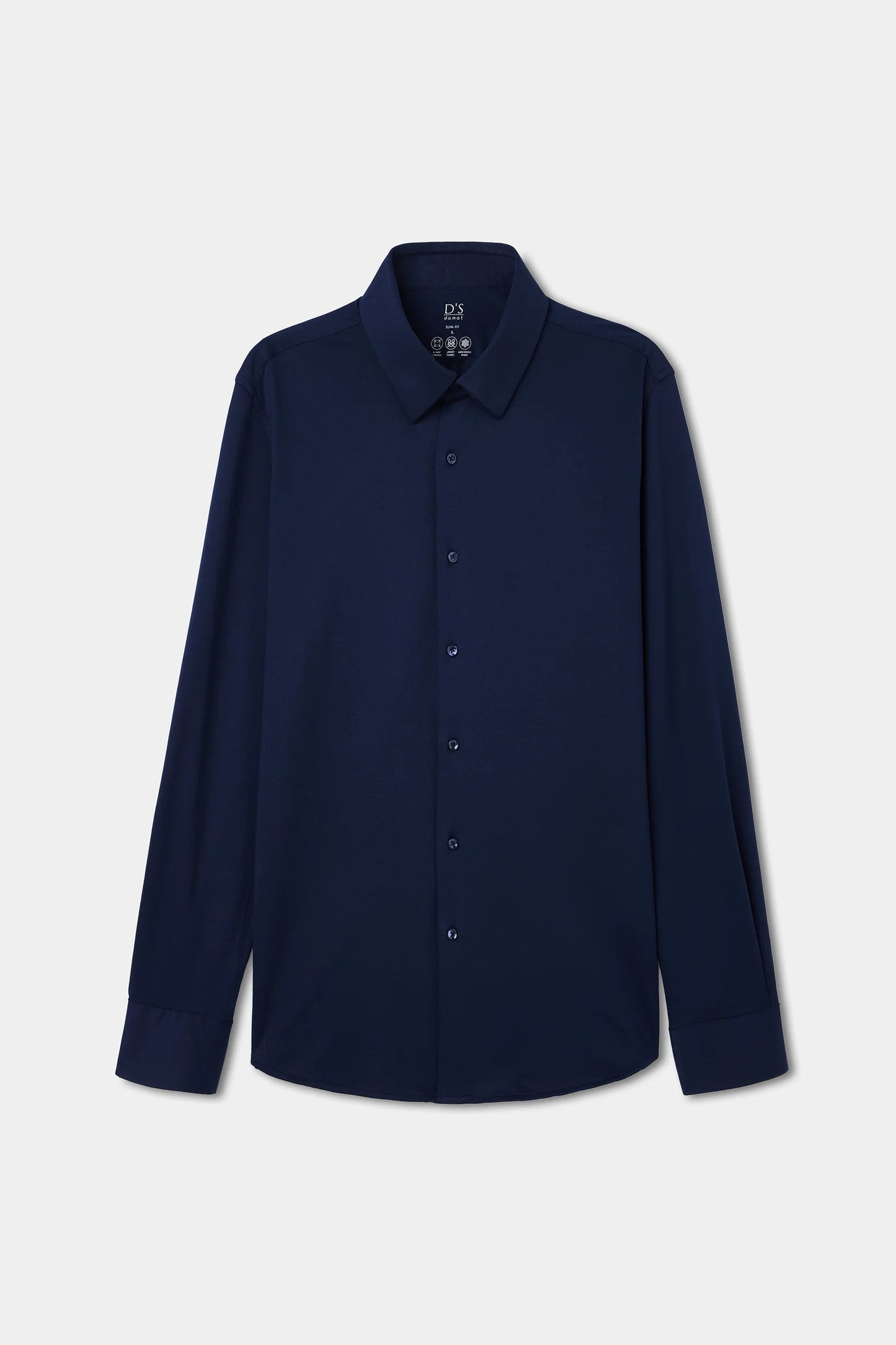 Ds Damat Slim Fit Lacivert Örme Gömlek