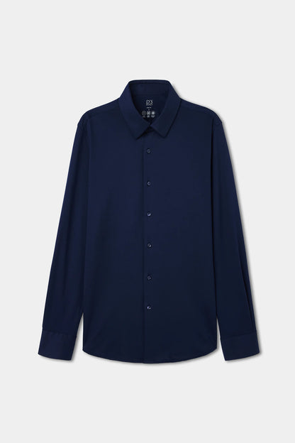 Ds Damat Slim Fit Lacivert Örme Gömlek