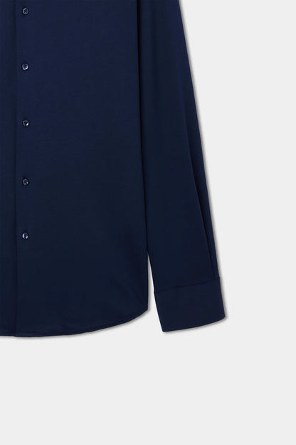 Ds Damat Slim Fit Lacivert Örme Gömlek