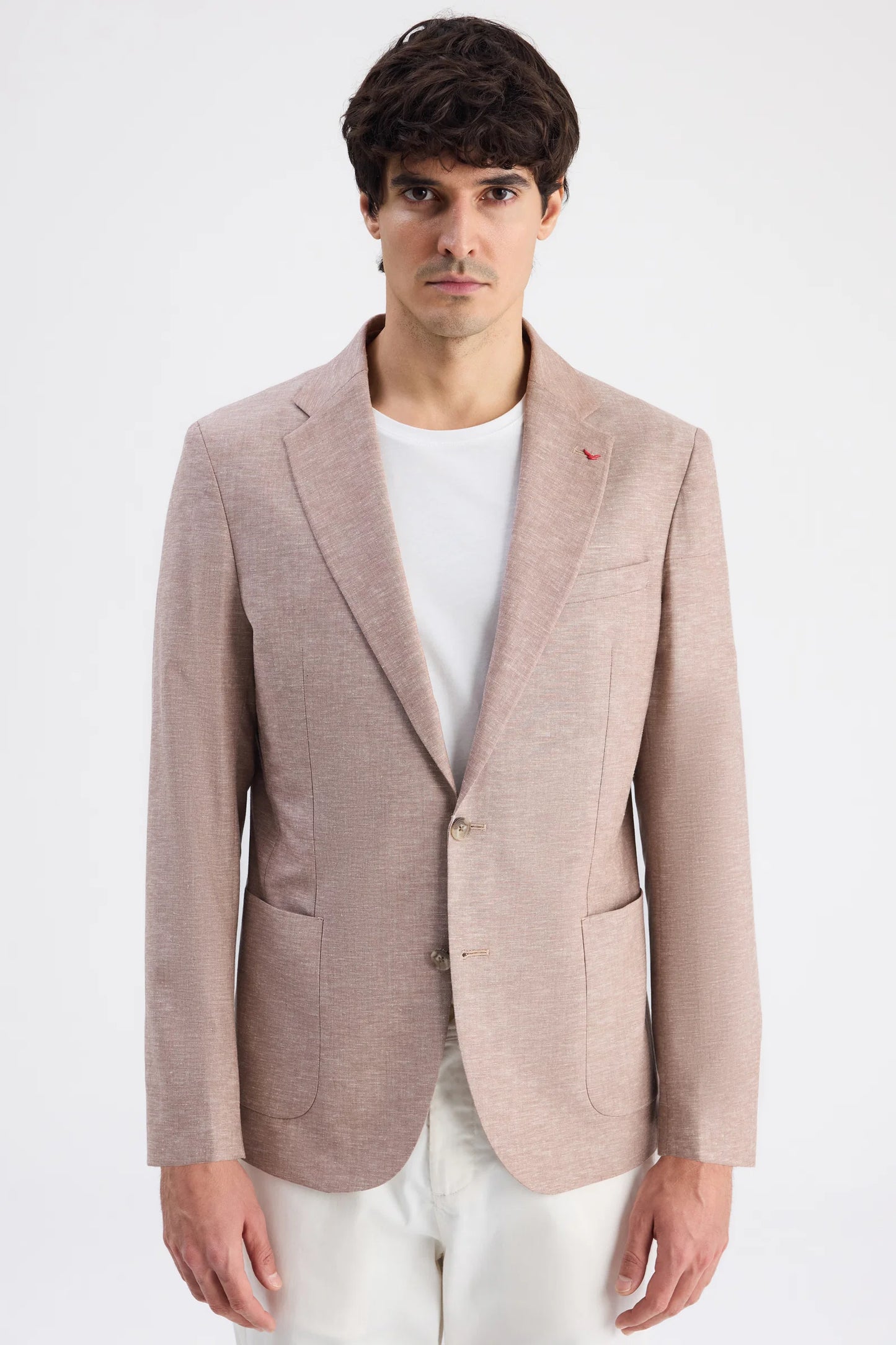 Ds Damat Slim Fit Gül Kurusu Düz Kumaş Ceket