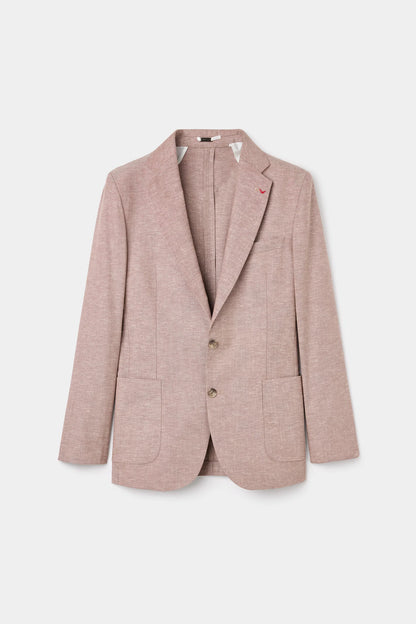 Ds Damat Slim Fit Gül Kurusu Düz Kumaş Ceket