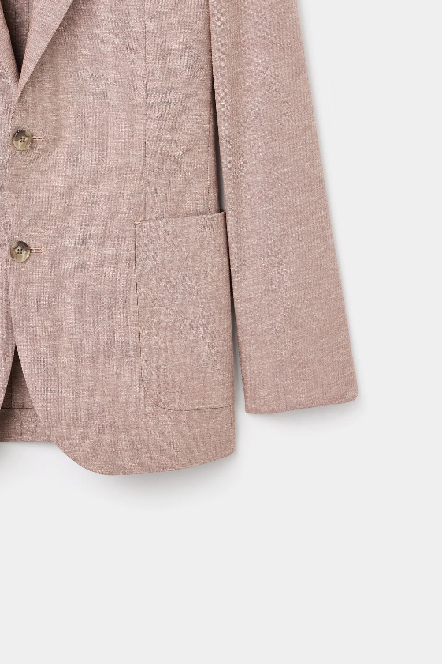 Ds Damat Slim Fit Gül Kurusu Düz Kumaş Ceket