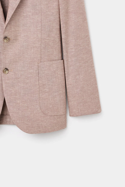 Ds Damat Slim Fit Gül Kurusu Düz Kumaş Ceket